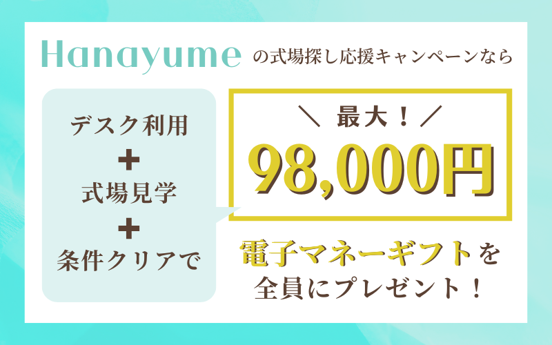 ハナユメの結婚式場探しキャンペーン概要