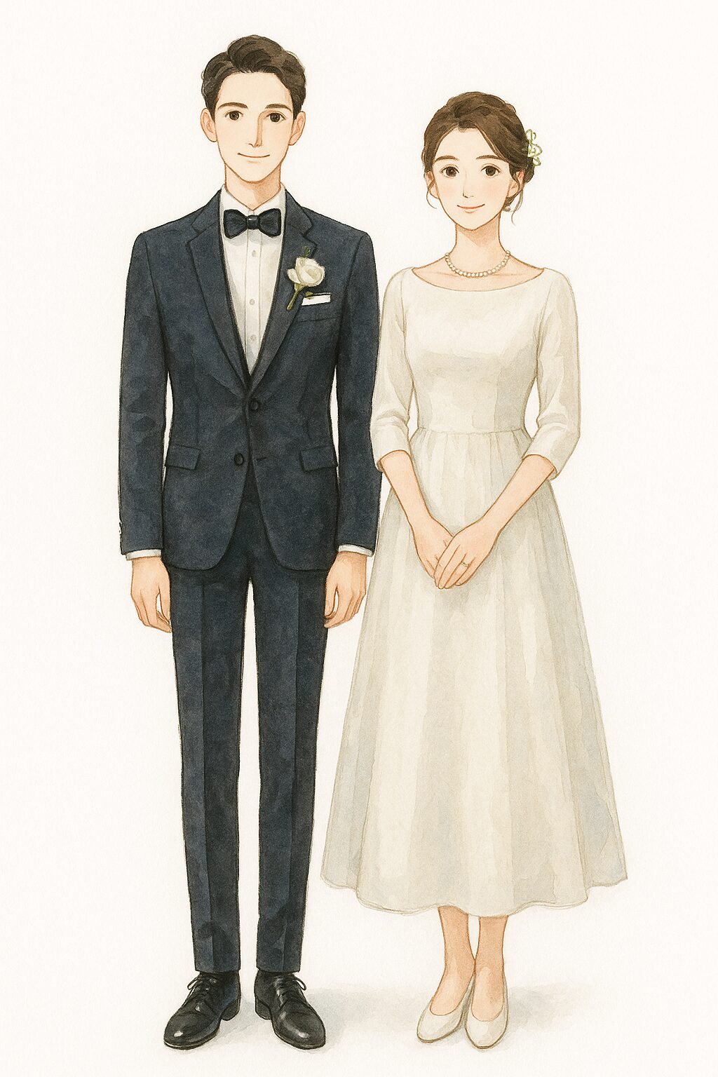 カジュアルな新郎新婦